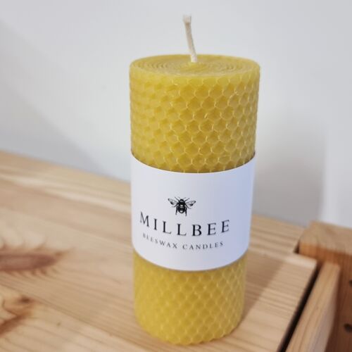 Beeswax Pillar Candles - One Candle