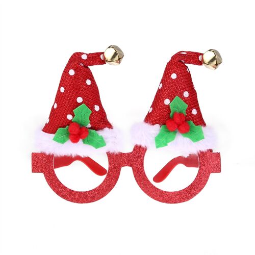 Christmas Glasses "Santa hat"