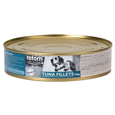 Comida húmeda de filete de atún natural para perros de RETORN 500 gr