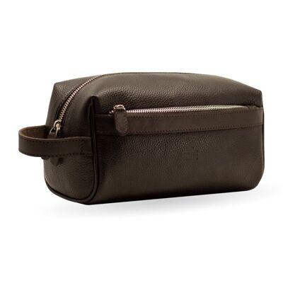 Toiletry bag leather | Raise brown