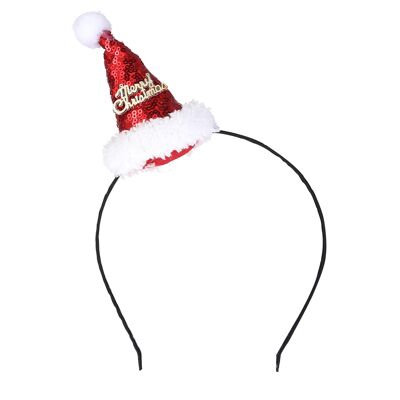 Diadema navideña "Gorro de Papá Noel"