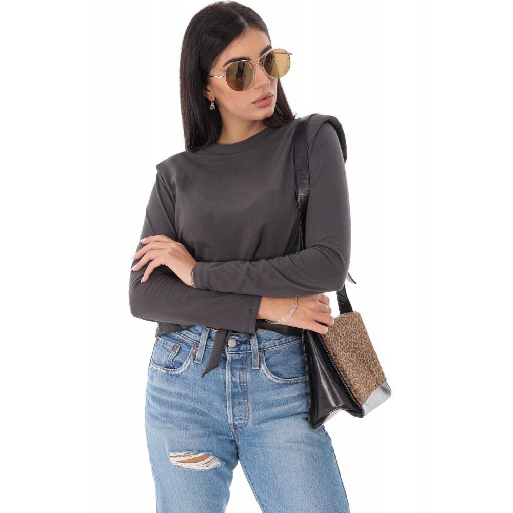 Top casual da donna di tendenza - AIMELIA - con spalle imbottite