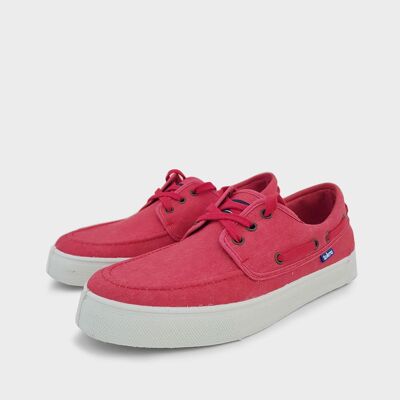 Sneakers in tela riciclata rosse