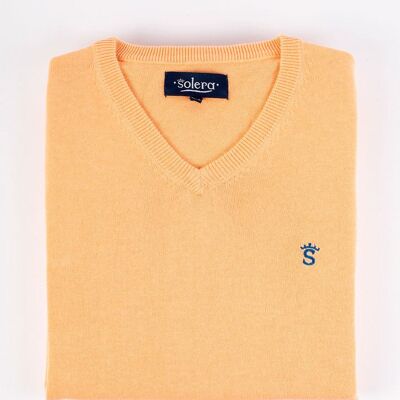 Orange V Neck Sweater