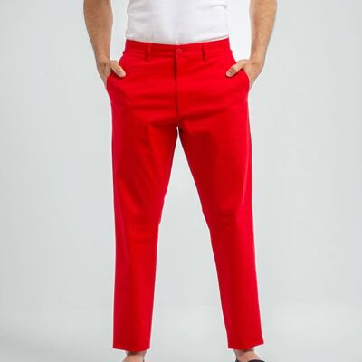 Pantalon chino rouge