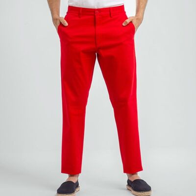 Pantaloni chino rossi