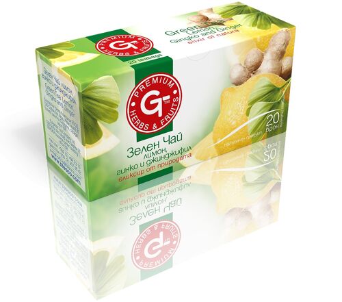 Green Tea with Ginger Lemon Mix 20 Bags | GT Series 30g