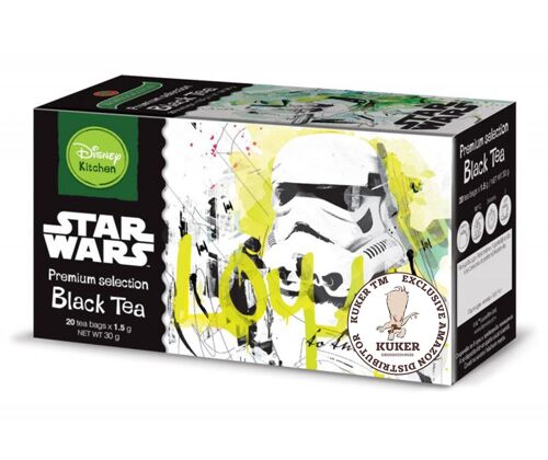 Star Wars Black Tea 30g | Dart Vader Stormtrooper Dark Side Tea 20 Bags
