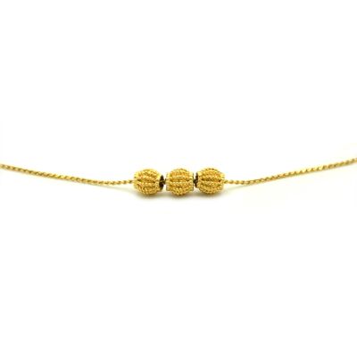 Collier perles diamantées | collier or | bijou or | or gold filled 14k