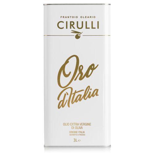 Lattina (3 Litri) EVO - Cirulli Olio Extravergine di Oliva Italiano Estratto a Freddo,