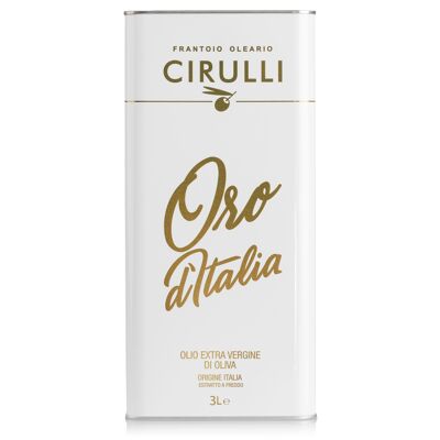 Tin (3 Liters) EVO - Cirulli Cold Extracted Italian Extra Virgin Olive Oil,