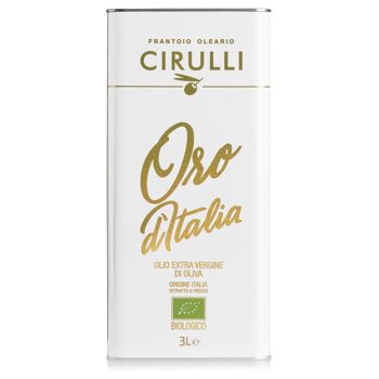 Bidon (3 Litres) Biologique - Huile d'olive extra vierge italienne extraite à froid Cirulli, Biologique 2