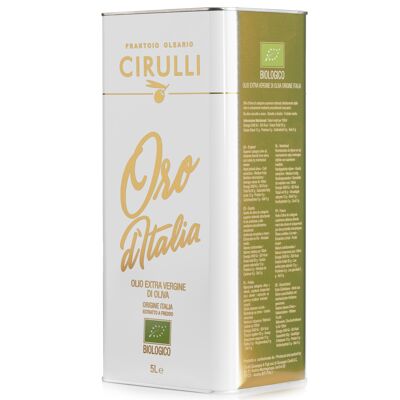 Lattina (5 Litri) Biologico  -  Cirulli Olio Extravergine di Oliva Italiano Estratto a Freddo, Organic