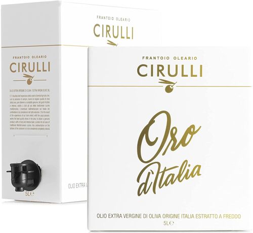Bag in Box (5 Litri)   EVO  - Cirulli Olio Extravergine di Oliva Estratto a Freddo,  100% Italiano