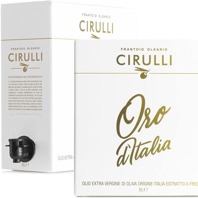 Bag in Box (5 Litri)   EVO  - Cirulli Olio Extravergine di Oliva Estratto a Freddo,  100% Italiano