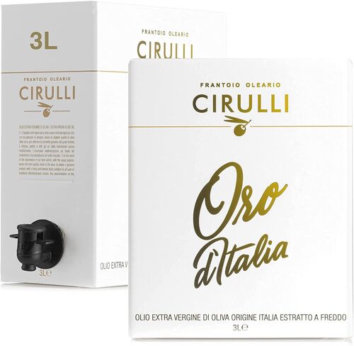 Bag in Box (3 Litri)   EVO  - Cirulli Olio Extravergine di Oliva Estratto a Freddo,  100% Italiano