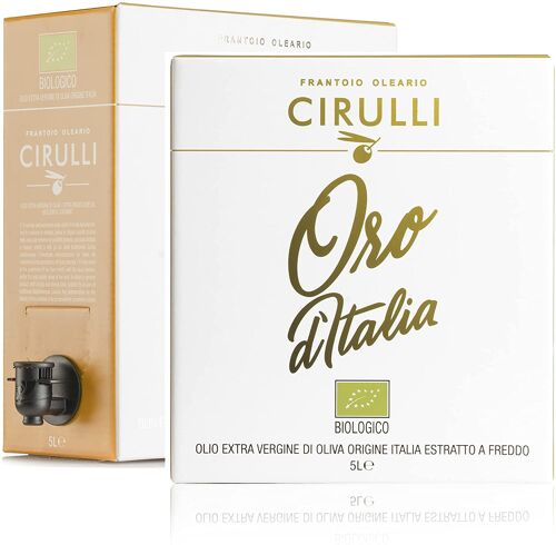 Bag in Box (5 Litri)   Biologico  - Cirulli Olio Extravergine di Oliva Estratto a Freddo,  100% Italiano
