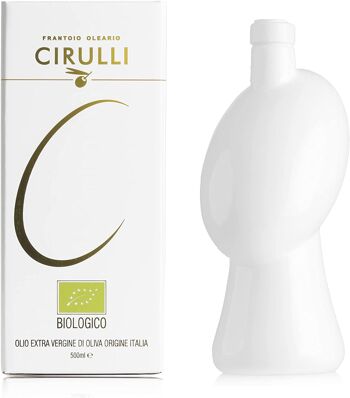 Pot en Céramique Blanche à l'Huile d'Olive Extra Vierge Cirulli 500ml - Idée Cadeau - 1