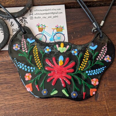 Hungarian Folk Art Necklace