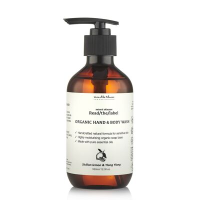 Gel de baño orgánico para manos y cuerpo - Sicilian Lemon & Ylang Ylang