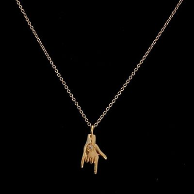 Horn Necklace - Gold Plated