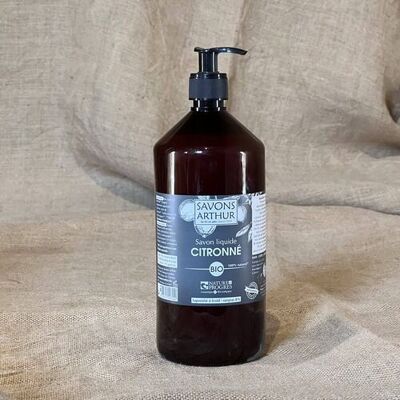 Lemon Organic Liquid & Shower Soap • 1L bottles (cap)