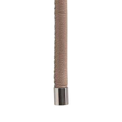 Leather cord 0.4 - Taupe - Silber