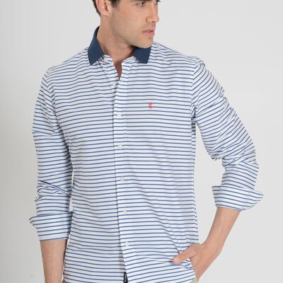 Striped Polo Neck Shirt