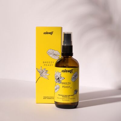 Breezy peasy! - pineapple face and body tanning oil