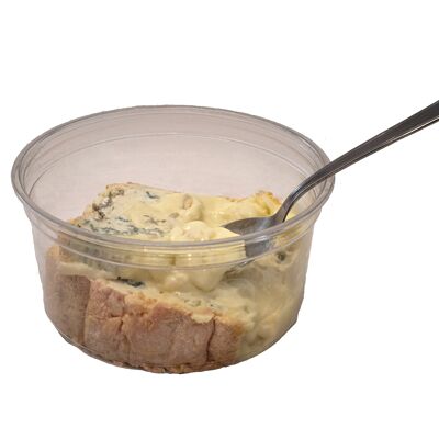 Gorgonzola with a spoon