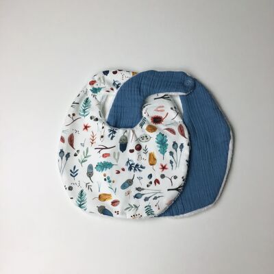 Forest and blue bibs