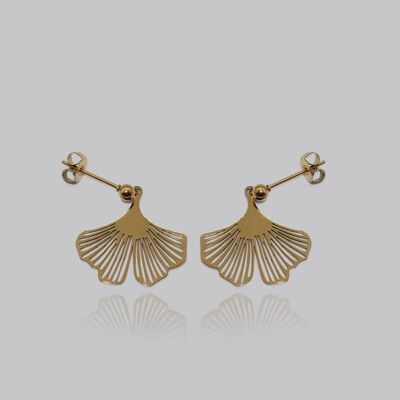 Ohrringe GINKGO medium 2 - Gold