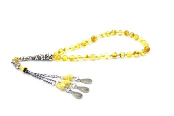 Perles de pierres précieuses d'ambre de la Baltique - Tasbih par LRV / SKU171 1