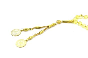 Perles de méditation en pierre précieuse d'ambre de la Baltique - Tasbih / SKU176 2