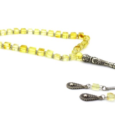 Perle islamiche di preghiera in ambra baltica su misura - Tasbih / SKU180