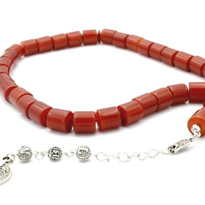 Cherry & Brown Faturan Prayer Beads, Tasbih / SKU187