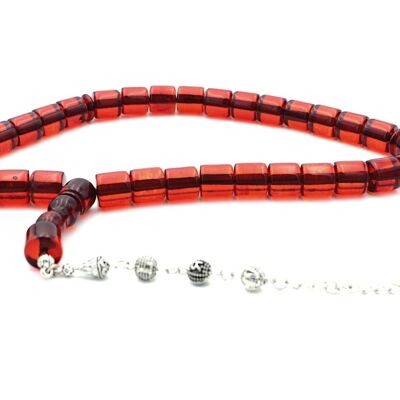 Cherry Red Faturan Prayer Beads, Tasbih / SKU189
