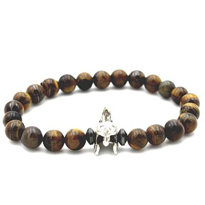 Bracelet en pierres précieuses Owl Tiger Eye par LRV UK 643 / SKU194