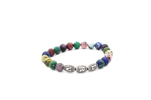 Mixed Matt Gemstone bracelet by LRV- UK 96 / SKU196