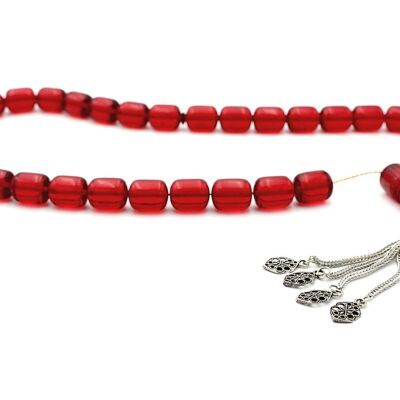 Perles de prière Faturan rouge doux, Tasbih - UK 70 / SKU207