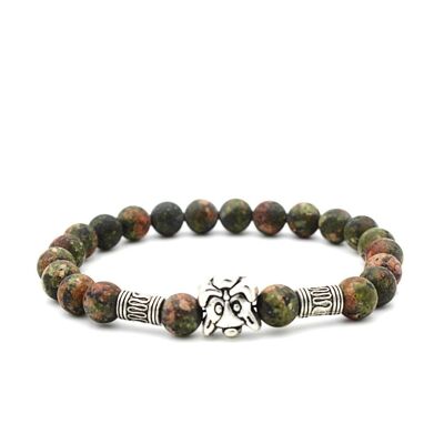 Pulsera de piedras preciosas de piedra de sangre de LRV / SKU241