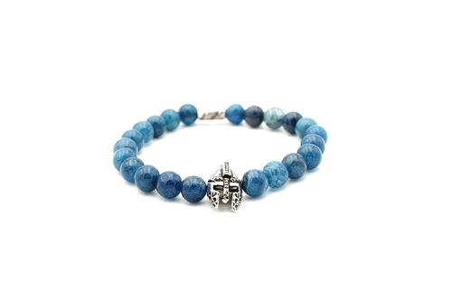 Luxury Blue Agate Gemstone Bracelet by Luxury R Visible / SKU243