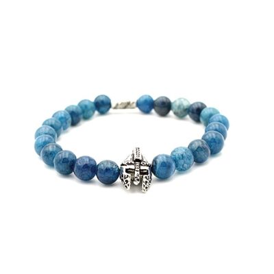 Bracciale in pietra preziosa di agata blu di lusso di Luxury R Visible / SKU243
