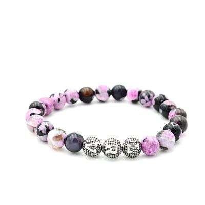 Pulsera de piedras preciosas de jaspe combinado de colores / SKU259