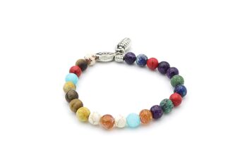 Bracelet mixte de pierres précieuses par LRV-G884 / SKU261 2