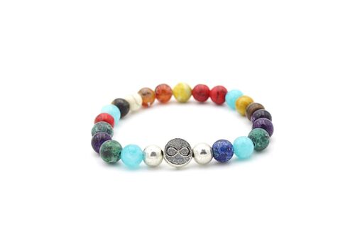 Colourful Mix Gemstone Bracelet by LRV - UK 91 / SKU262