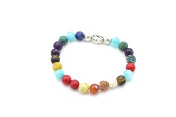 Bracelet de pierres précieuses colorées par LRV - UK 91 / SKU262 2