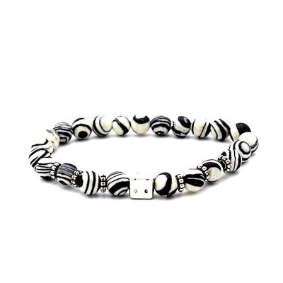 Zebra Jasper Gemstone Bracelet by LRV / SKU263