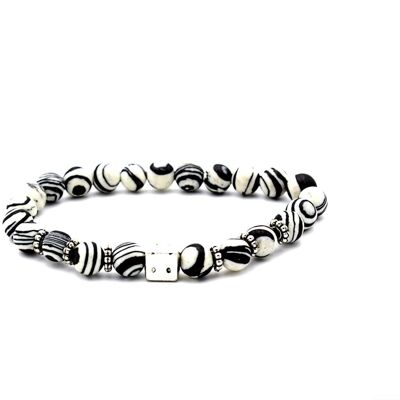 Zebra Jasper Gemstone Bracelet by LRV / SKU263