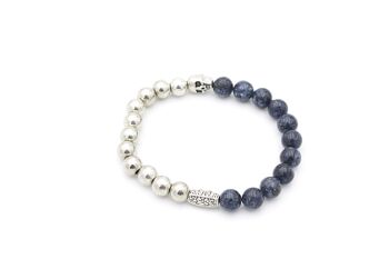 Bracelet en pierres précieuses Jasper & Ally Beads par LRV - UK-87 / SKU267 2